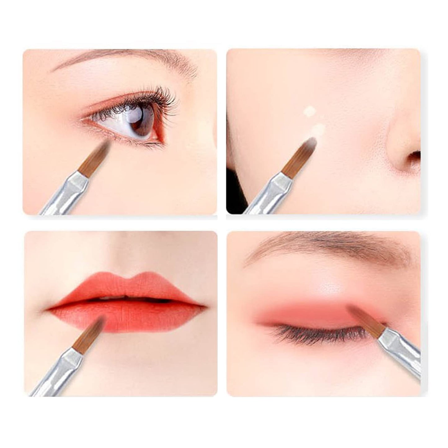 FantasyDay Disposable Makeup Lip Brushes - 100pcs/Set Mini Lip Applicator Eyeshadow Wands, Portable Lip Gloss Brush for Easy Evenly Applying Lip Makeup No Shedding #6