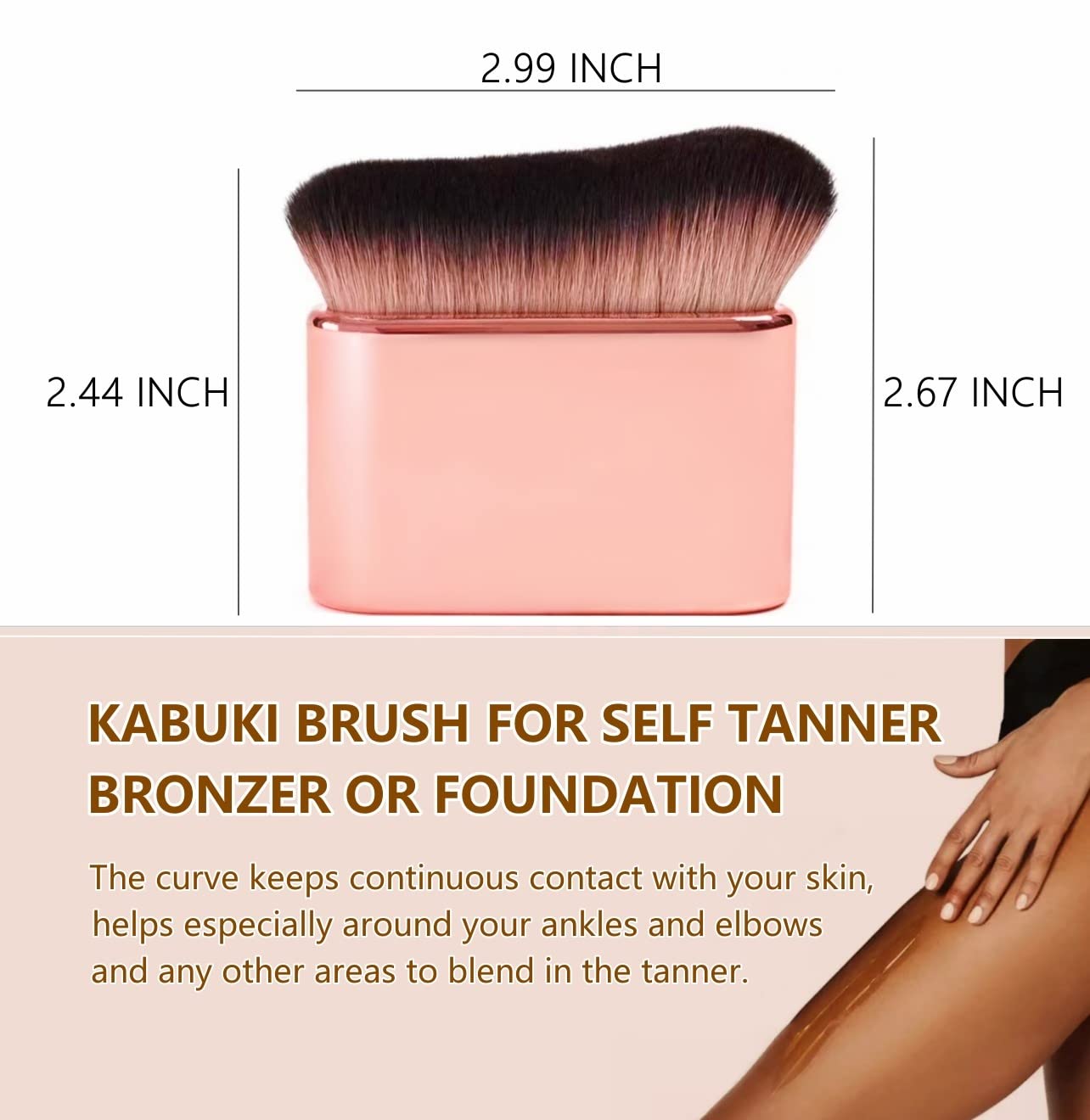 Skiennix Self Tanner Brush - Large Kabuki Applicator for Flawless Body Coverage | Perfect for Tanning Lotion & Mousse