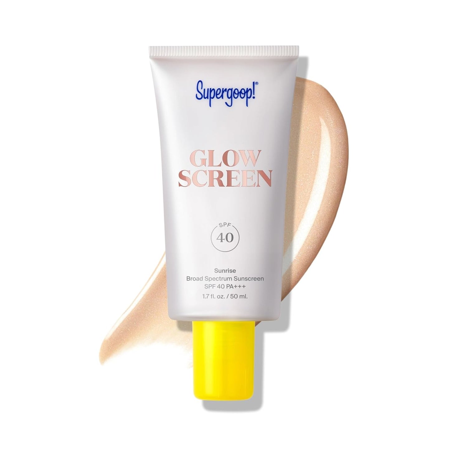 Supergoop! Glowscreen SPF 40 - Hydrating Tinted Sunscreen & Primer in Sunrise (Champagne Glow) - 1.7 fl oz