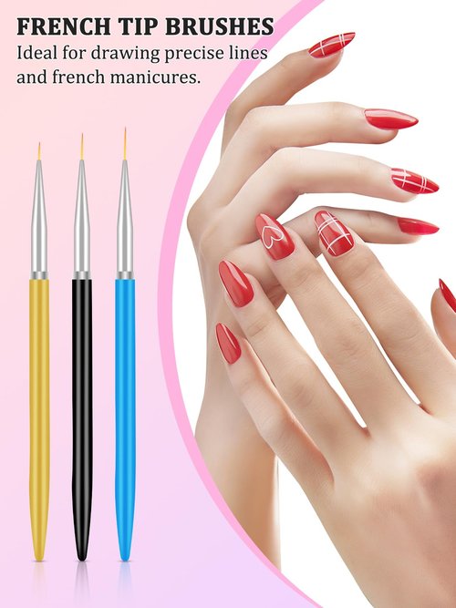 YOOVR Nail Art Design Tools, Nail Stand Holder for Painting Nails, Nail Art Brushes, Nail Dotting Sculpting Gel Tool, French Tip Tool Liner Brushes, Resin Nail Art Palette, Nail Stuff for Nail Techs