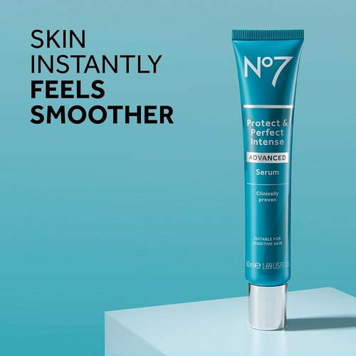 No7 Protect & Perfect Intense Advanced Serum - Anti-Aging Face Serum with Hyaluronic Acid & Matrix 3000+ Technology (1.69 Fl Oz)