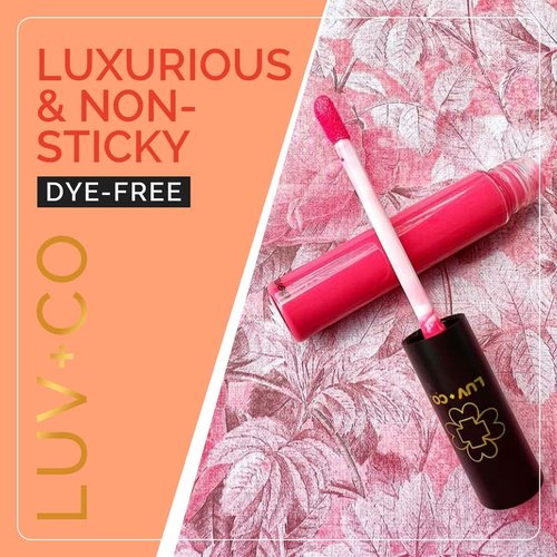 LUV+CO Lip Gloss - 90% Organic Moisturizing Formula | Non-Sticky Shine | Gold Glitter & Bronze Bollywood, 7ml