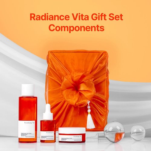 Pyunkang Yul Radiance Skincare Gift Set - Flawless, Hydrated Skin with Vitamin C & Pearl Extract | 3-Piece Korean Set