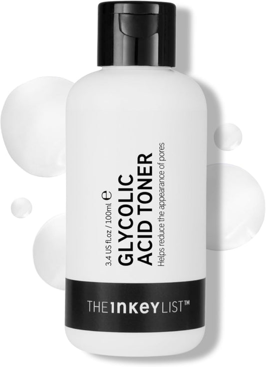 The INKEY List 10% Glycolic Acid Toner - Pore Minimizing & Brightening | 3.4 Fl Oz, Vegan Friendly