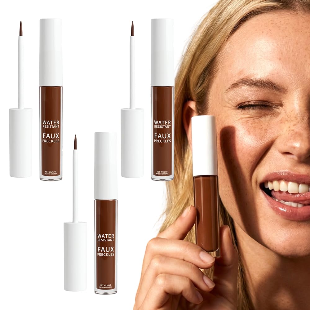 Water Resistant Freckle Pen, Faux Freckles Liquid Makeup, Natural Looking Freckles Stamp, Buildable Fake Freckles for Face 30ml