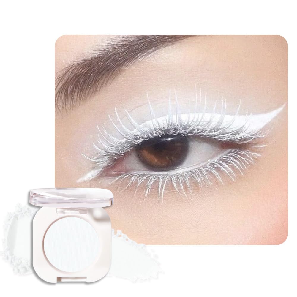 Skiennix Matte White Single Eyeshadow - Creamy, Pigmented Formula | Waterproof & Long-Lasting 26g
