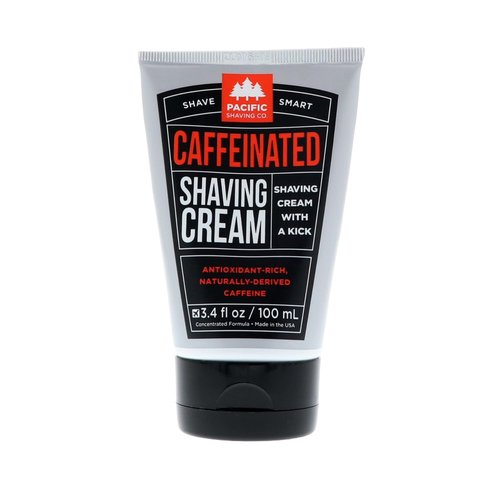 Pacific Shaving Company Caffeinated Shaving Cream - Hydrating Formula with Shea Butter & Spearmint | 3.4 Oz
