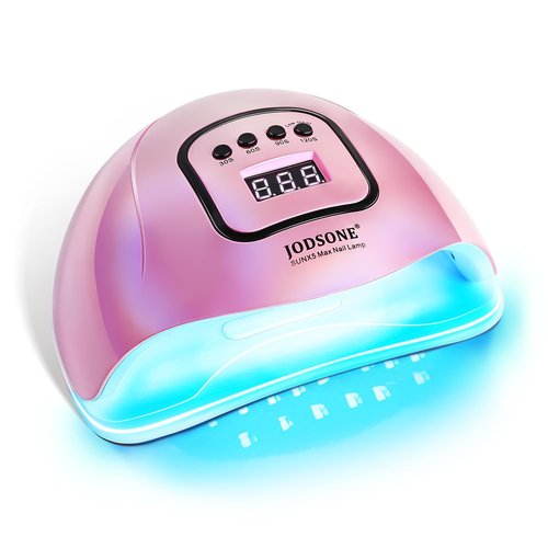 JODSONE Pink U V Nail Lamp for Gel Nail Polish Manicure Light with 4 Timers & Automatic Sensor Nail Dryer Curing LED Light