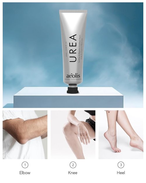 AEOLIS 10% Urea Foot Cream - Deep Moisturizing Treatment for Cracked Heels | 2.03 fl oz with Beeswax, Shea Butter, Aloe Vera & Vitamin E