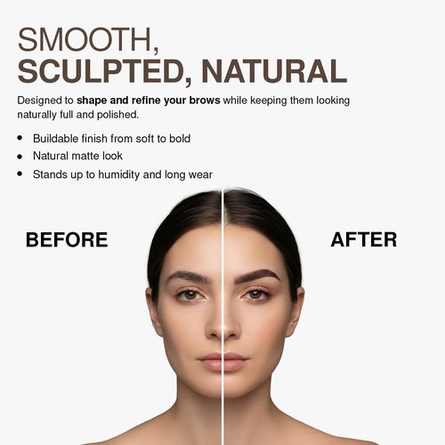 Palladio Brow Pomade - Waterproof, 24-Hour Smudge-Proof Formula for Defined Brows | Dark Brown
