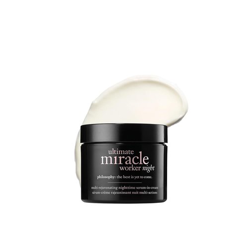 Philosophy Ultimate Miracle Worker Nighttime Serum-In-Cream Face Moisturizer - Retinol Formula Targets Fine Lines & Wrinkles - 2 Fl Oz