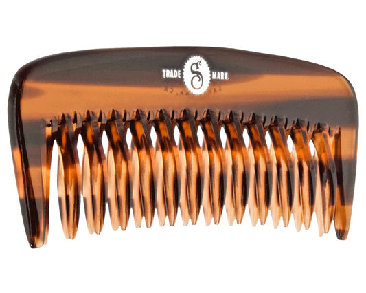Suavecito Beard Comb - Acetate Amber Volumizing & Detangling Tool for Shaping