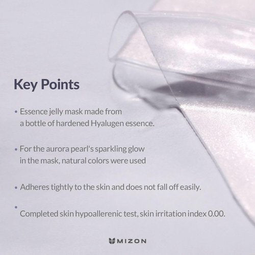 MIZON Hyalugen Pearl Jelly Face Mask - Collagen & Hyaluronic Acid for Glowy Skin | 5 Pack