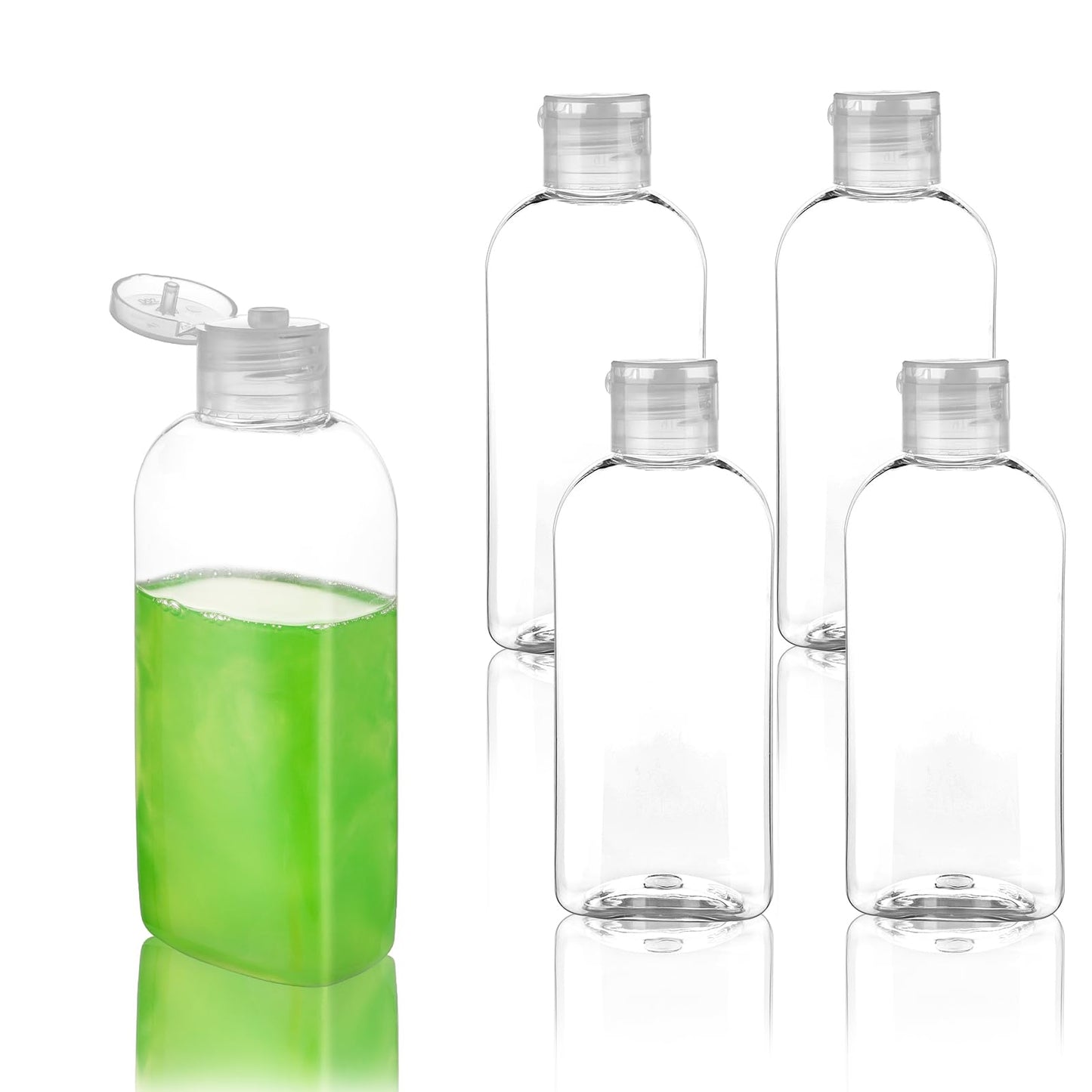 Kitchen GIMS Travel Size Containers Plastic Travel Bottles for Toiletries Leak Proof Squeeze Bottle with Flip Cap TSA Approved 3.4oz/100ml Small Bottles for Liquids, Shampoo & Lotion (5 Pack)