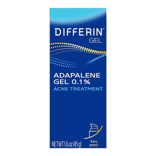 Differin Acne Treatment Gel - 0.1% Adapalene Retinoid for Sensitive Skin | 45g Pump, 90-Day Supply