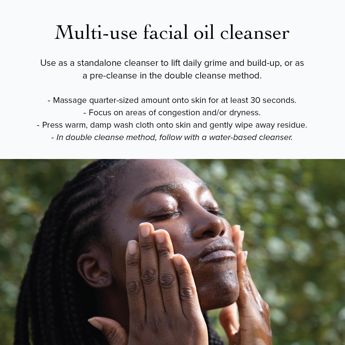 evanhealy Nettle Olive Leaf Cleansing Oil | Organic Facial Oil Cleanser for Makeup, Cosmetics, Sunscreen | Gentle Esssential Oil Free Cleanser for Sensitive, Congested Skin
