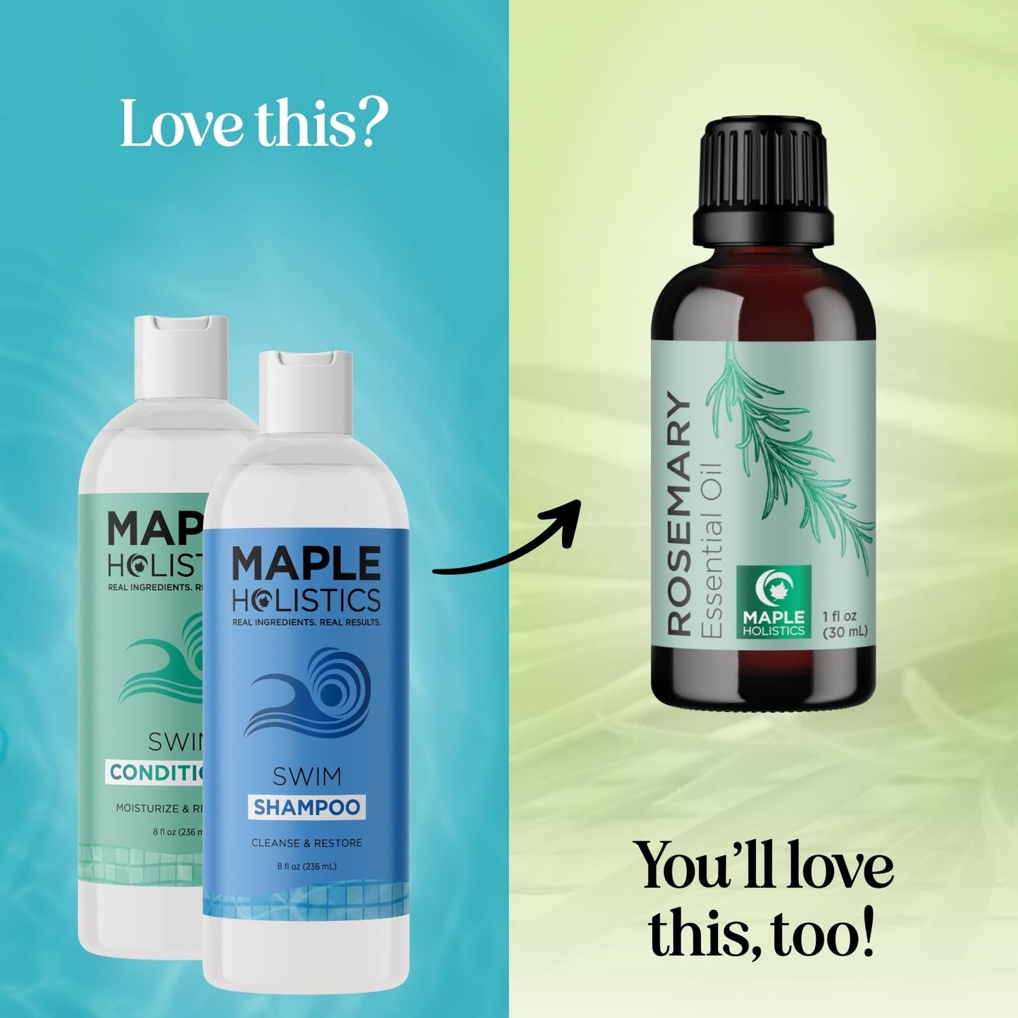 Skiennix After Swim Shampoo and Conditioner Set - Chlorine Removal with Tea Tree & Rosemary Oil | Clarifying Formula for Swimmers