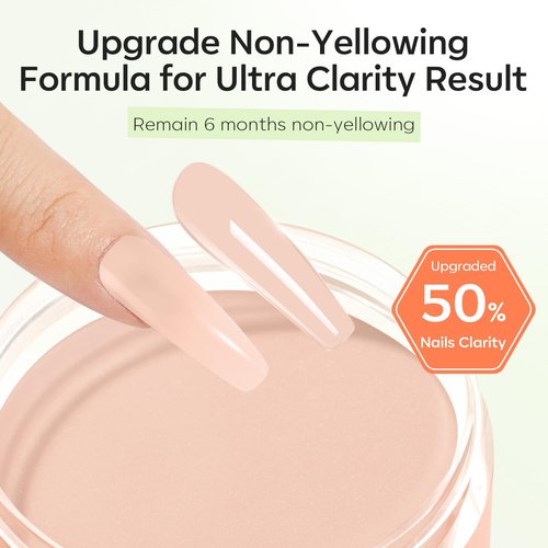 Modelones Acrylic Powder - 4.23oz Cover Nude Blush for Professional 3D French Nail Extensions & Carving