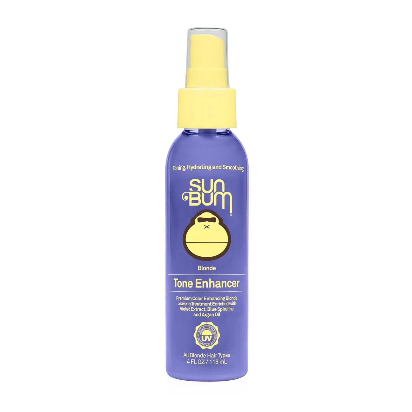 Sun Bum Blonde Tone Enhancer - Neutralizes Brass & Boosts Shine for Blonde Hair - UV Protection - 4 oz