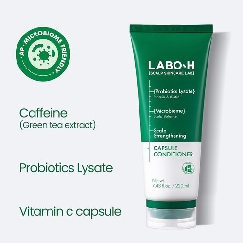 LABO.H Scalp Strengthening Conditioner - Vegan Hair Growth Treatment with Vitamin C & Biotin | 7.43 Fl. Oz.