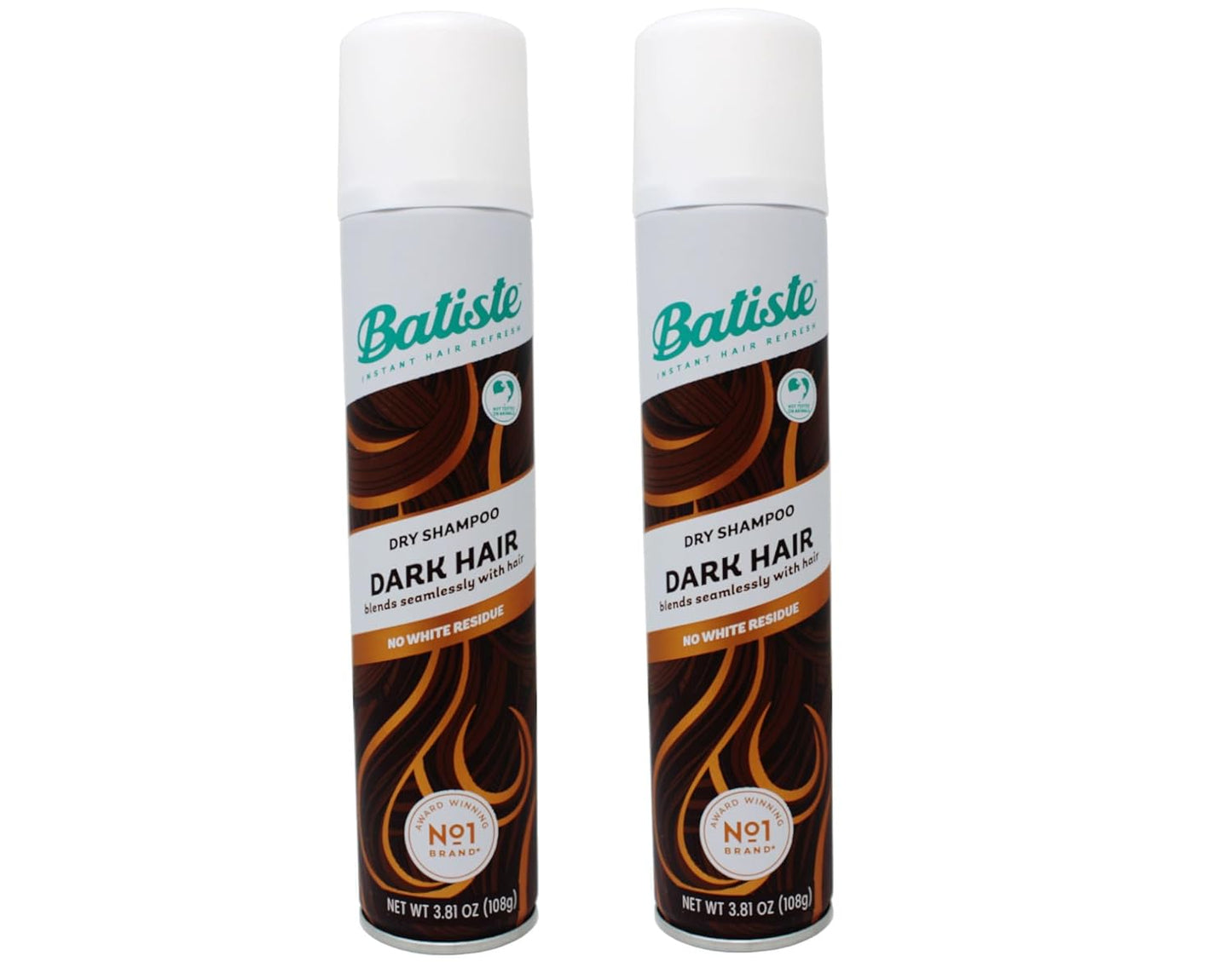 Batiste Dry Shampoo for Dark Hair - Oil Absorbing Formula | 3.81 oz (Pack of 2)