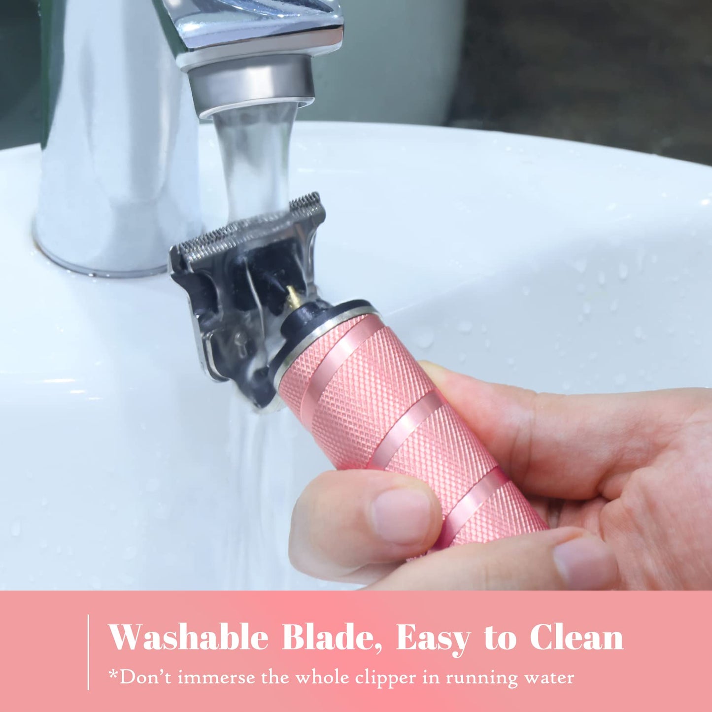 Ufree Hair Trimmer for Women, Bikini Trimmer Electric Razors Shaver for Women Grooming, Waterproof Hair Clippers Hair Cutting Kit, Gifts for Women (Rose Gold)