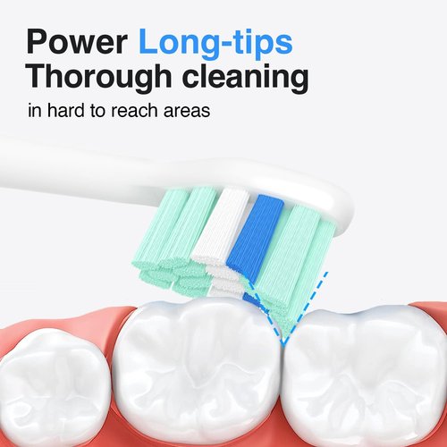 Philips Sonicare Replacement Toothbrush Heads - Compatible Electric Brush Heads | 10-Pack