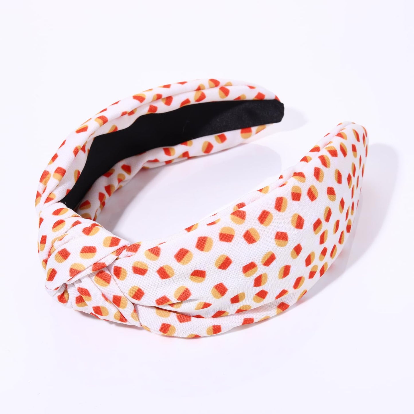 ZITULRY Halloween Knotted Headbands for Women Candy Corn Cat Blood Splatter Printed Wide Top Knot Hairband Party Decoration