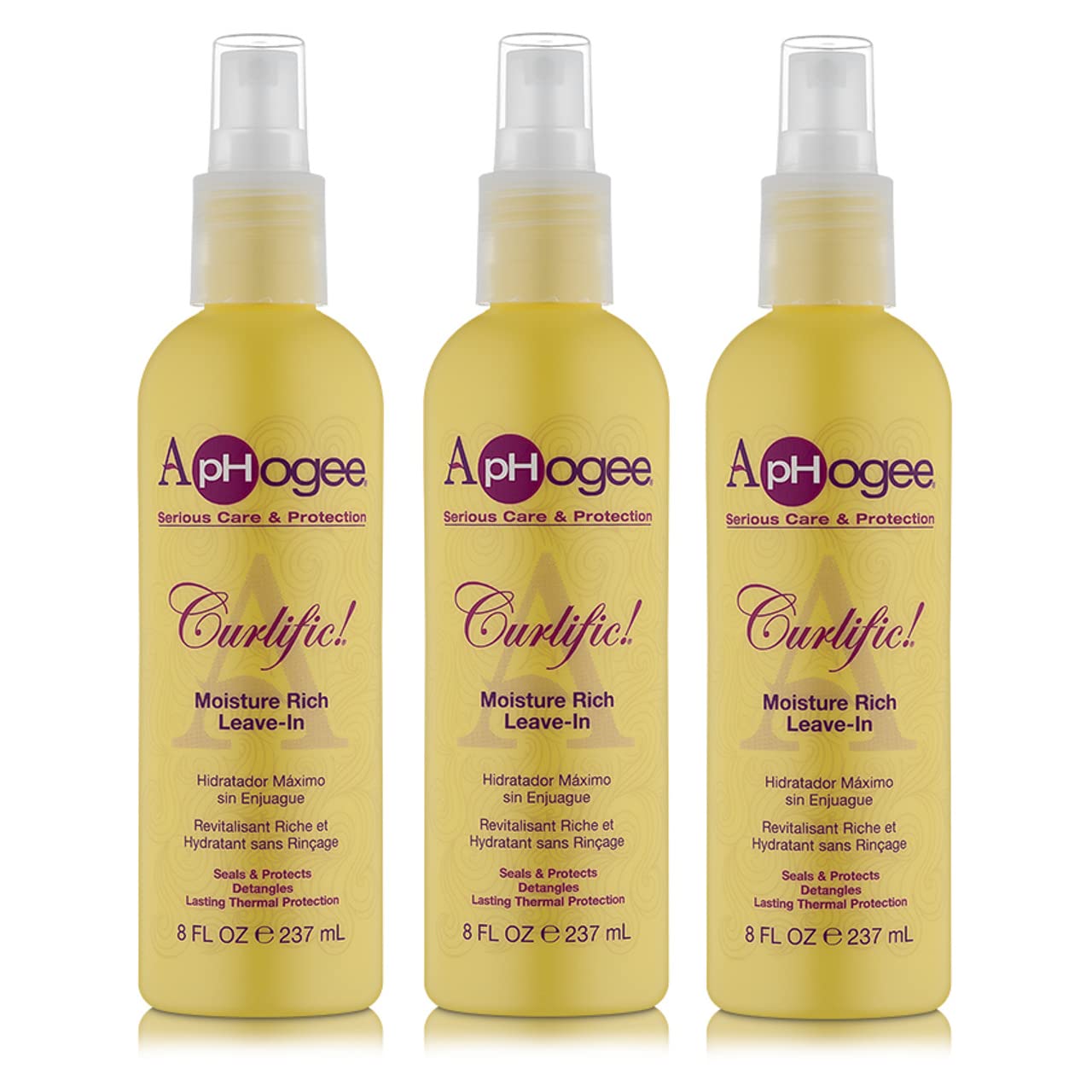 ApHogee Curlific Leave-In Conditioner - Moisture Rich Formula | 8oz (3-Pack)