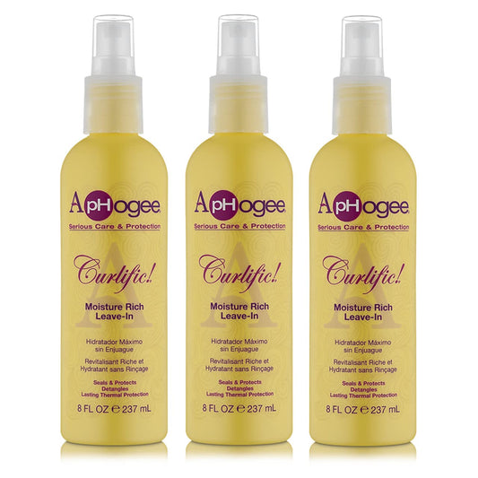 ApHogee Curlific Leave-In Conditioner - Moisture Rich Formula | 8oz (3-Pack)