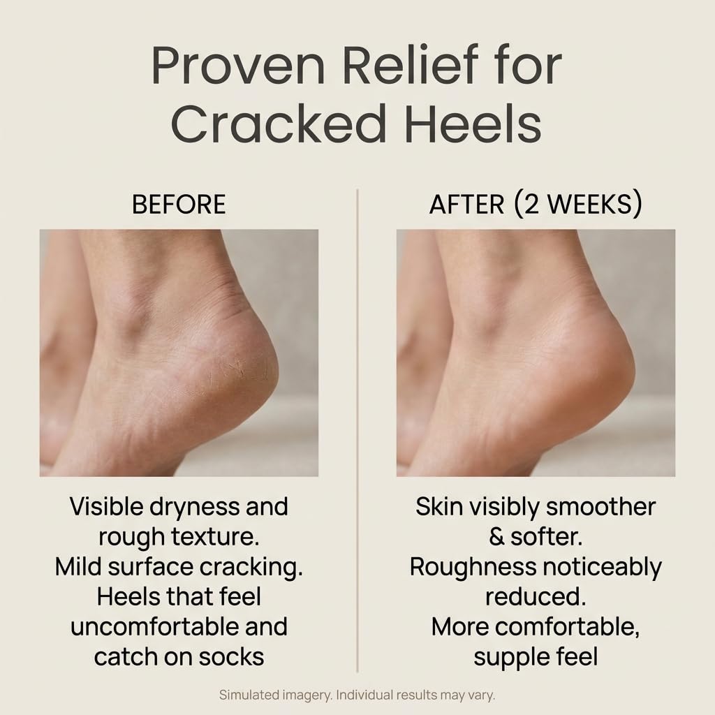 SEACRET Dead Sea Foot Cream - Deep Moisture Heel Repair with Tea Tree Oil & Shea Butter | 3.4 fl oz