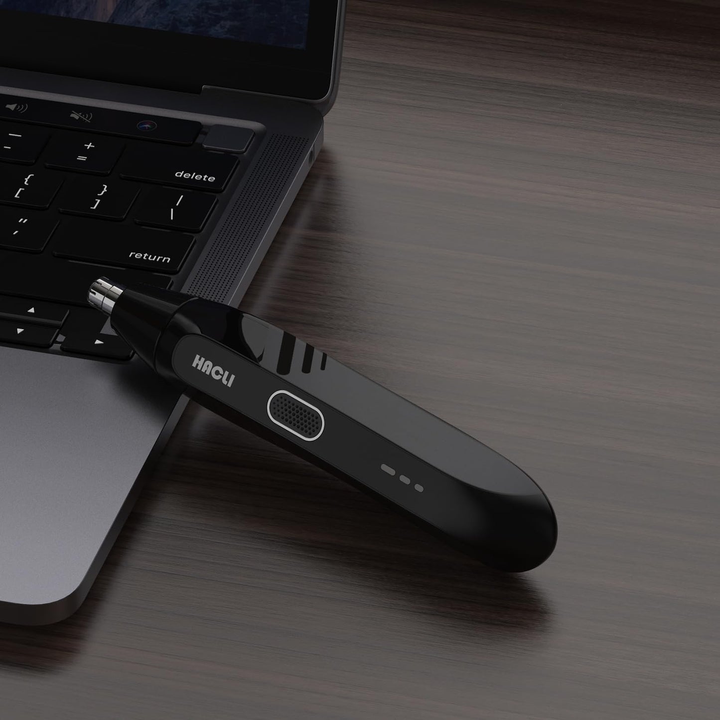 HACLI Nose Hair Trimmer for Men Women - Electric Nose Hair Clipper with Replaceable Stainless Steel Blade, Powerful 8000RPM Motor, Wet/Dry Use, Travel Lock, Portable Design USB Rechargeable