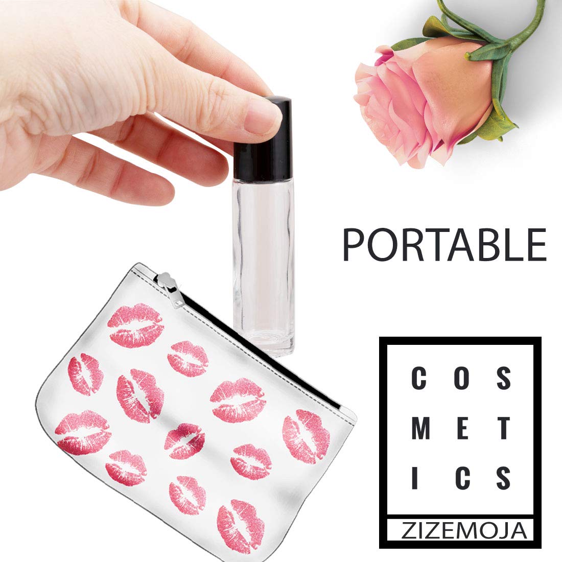 ZIZEMOJA 6Pcs 10ml Essential Oil Roller Bottles, with Stainless Steel Roller Balls, 10ml Clear Glass Roll on Bottles for Essential Oils, 1 Extra Roller Ball, 6 Labels, 1 Openers, 2 Droppers Included