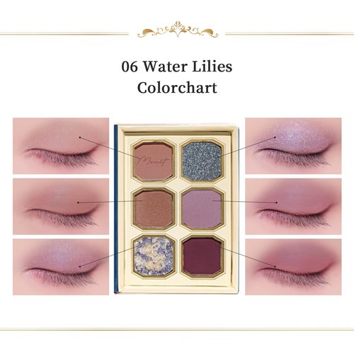 MilleFee Eyeshadow Palette - Water Lilies (06) | Cool Deep, Cruelty-Free Formula