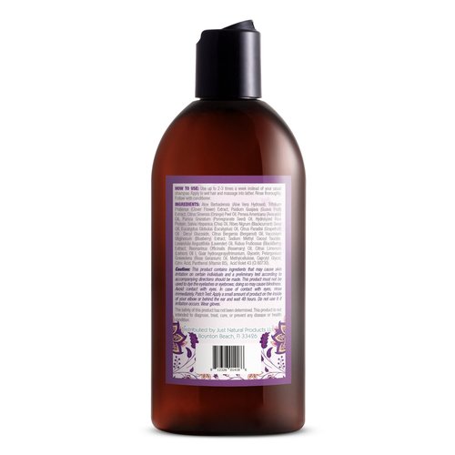Just Nutritive Purple Toning Shampoo - Eliminate Brassiness & Boost Shine for Blonde, Gray, and Bleached Hair | 8 oz, Sulfate-Free, Paraben-Free