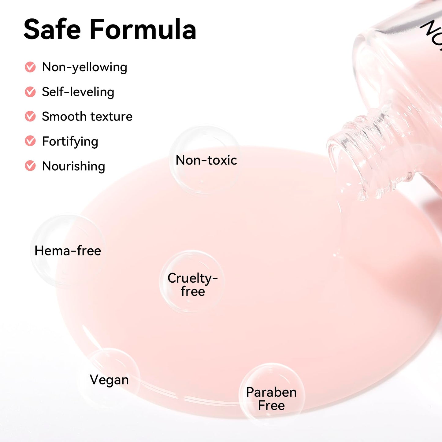 Ridge Filler Base Coat 3-in-1 Nail Strengthener Growth for Damaged Uneven Nails & Ridges, Nourish VE & Protein-Fortifying Leveling Base for Smooth, Flawless Polish | Vegan Cruelty Free