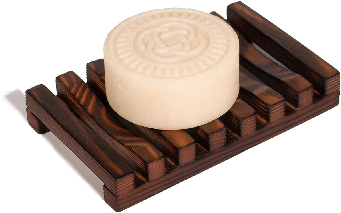 Viori Hamish & Co. Wooden Bar Holder - Natural Bamboo Tray for Shampoo & Conditioner Bars | Enhances Drying & Longevity