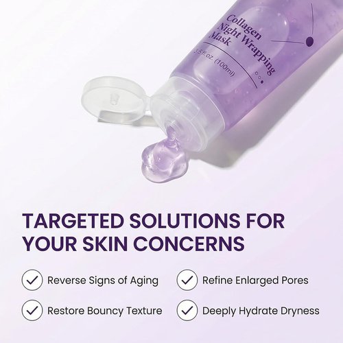 Night Wrapping Mask - Firming Peel-Off Face Mask for Deep Hydration & Pore Refining - Professional Skin Smoothing Treatment