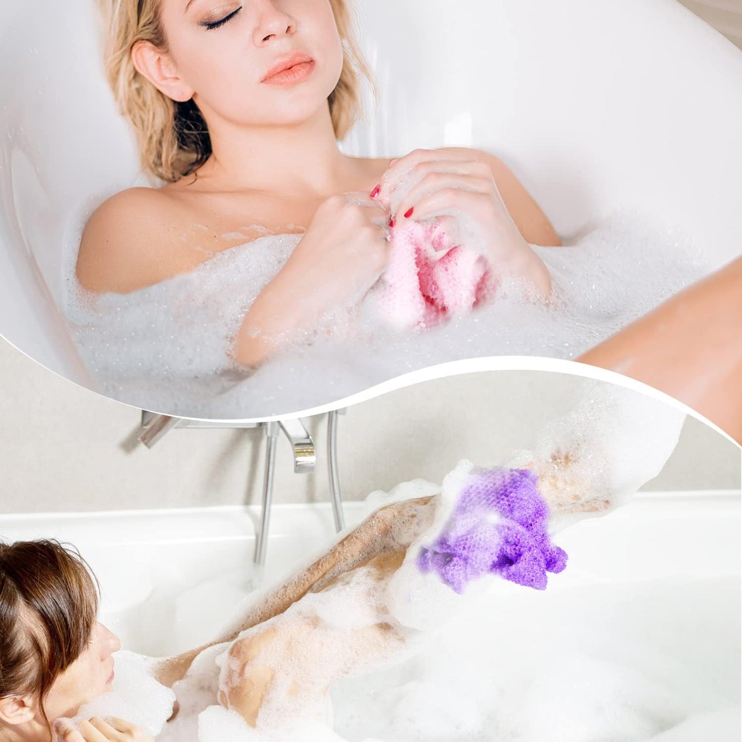 Skiennix African Net Sponge - Exfoliating Bath Scrubber for Smooth Skin | Long-Lasting Durability