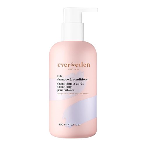 Evereden Kids Shampoo & Conditioner 2-in-1 - Cool Peach, 8.5 fl oz | Gentle Vegan Care for Healthy Hair & Scalp | Age 4+