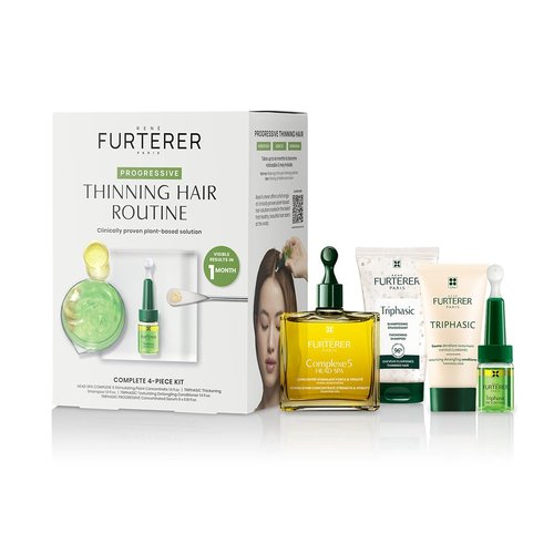 Rene Furterer Triphasic Serum for Thinning Hair - Drug-Free Leave-In Treatment | 30-Day Supply, 8 ct.