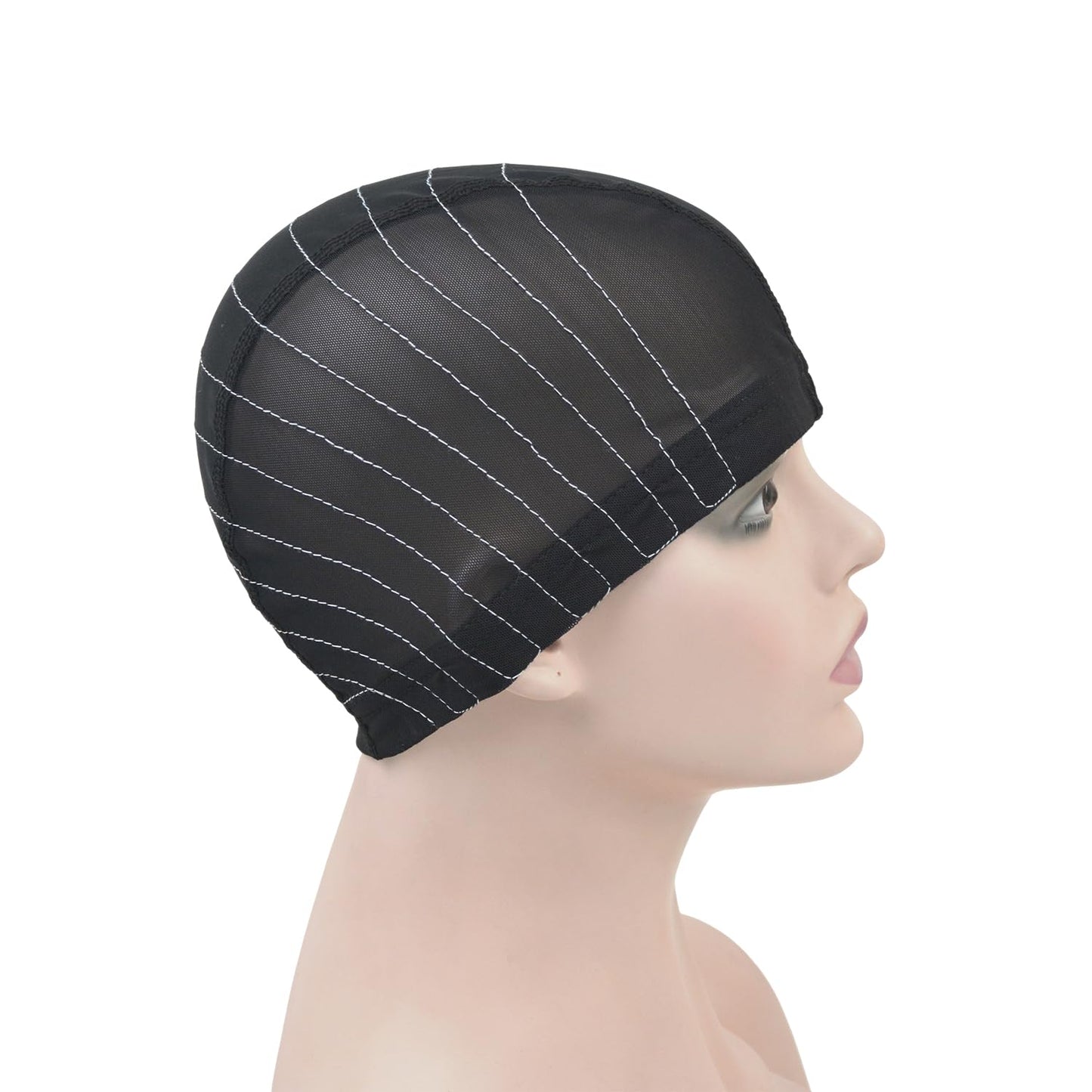 Mesh Dome Caps Wig Cap with Guideline Map for Wig Making Stretchable Wig Caps for Beginners Making Wigs (13x4 M)