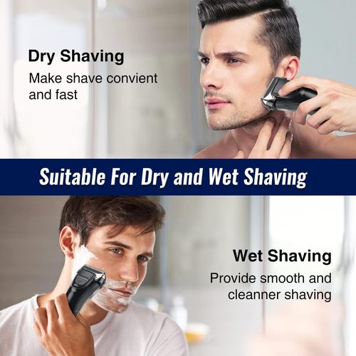 PRITECH Electric Razor for Men - Waterproof Foil Shaver with Beard Trimmer | Cordless Rechargeable, LED Display