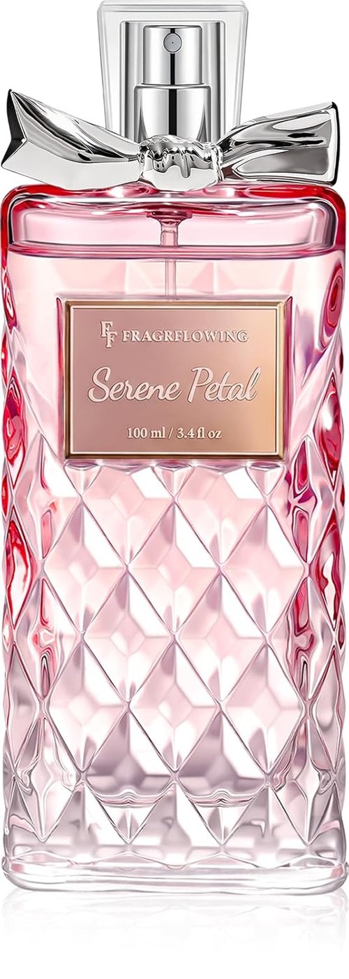 Perfume for Women, Alcohol-Free Long Lasting Fresh Floral Fragrance, Light & Soft Scent with Jasmine, Peony & Lemon, Sandalwood & Musk Base, 100ml / 3.4 fl oz, Gift for Women & Moms (Serene Petal)