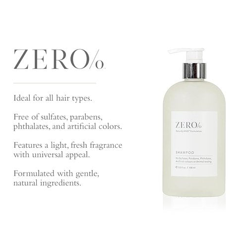 Gilchrist & Soames Zero% Unisex Shampoo - Natural, Sulfate-Free Formula for All Hair Types, 15.5 oz
