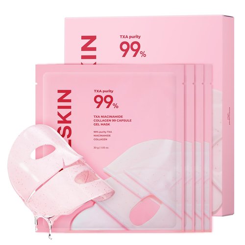 APRILSKIN TXA Pink Capsule Gel Mask - Overnight Face Mask for Glass Glow Skin | 99% Tranexamic Acid, Hydrating & Firming | 30g x 4ea