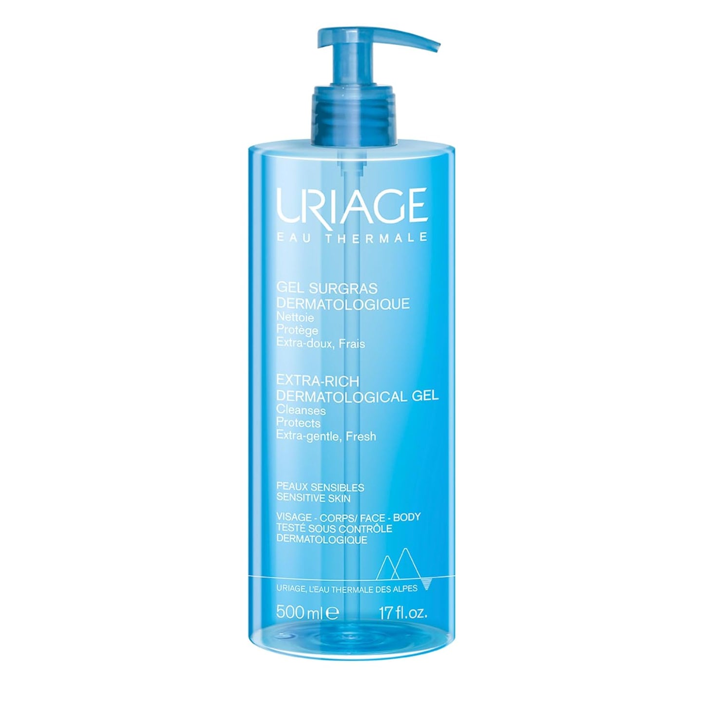 Uriage Extra-Rich Face & Body Wash - Gentle Cleanser for Sensitive Skin | Paraben & Soap-Free, 200ml