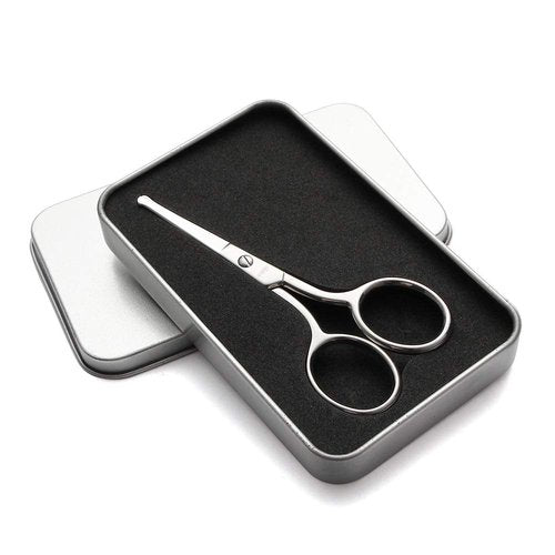 LIVINGO Premium Manicure Rounded Tip Scissors Multi-purpose Stainless Steel Cuticle Pedicure Beauty Grooming Kit for Nail, Eyebrow, Eyelash, Dry Skin, Nose Hair 3.5 inch