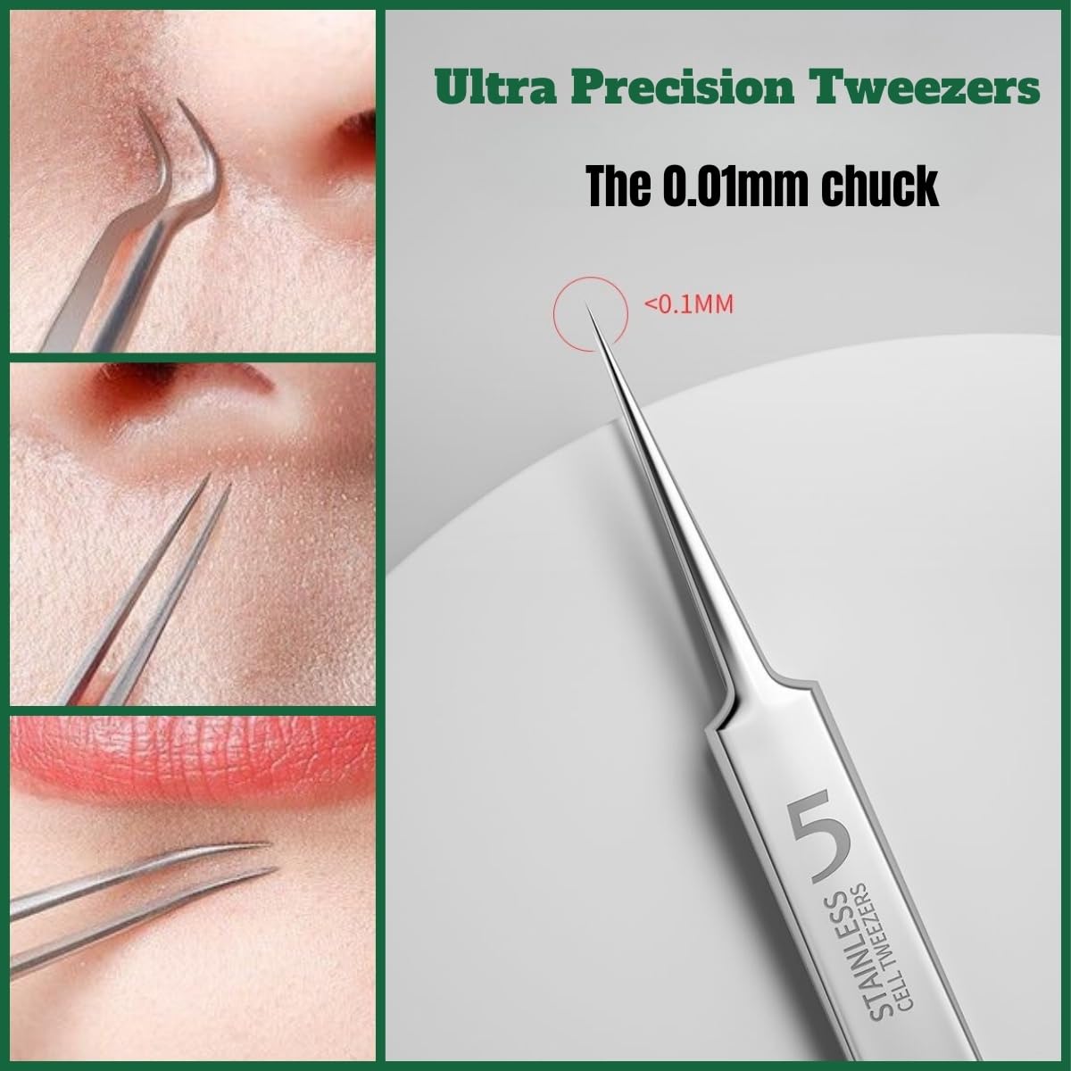 xwxwseui Usiveinborn Blackhead Remover Upgraded, Usiveinborn Blackhead Tweezers, Professional Upgraded Facial Blackhead Remover Tweezers, Blackhead Remover Tools Sets (A5-Rose-Gold-8pcs)