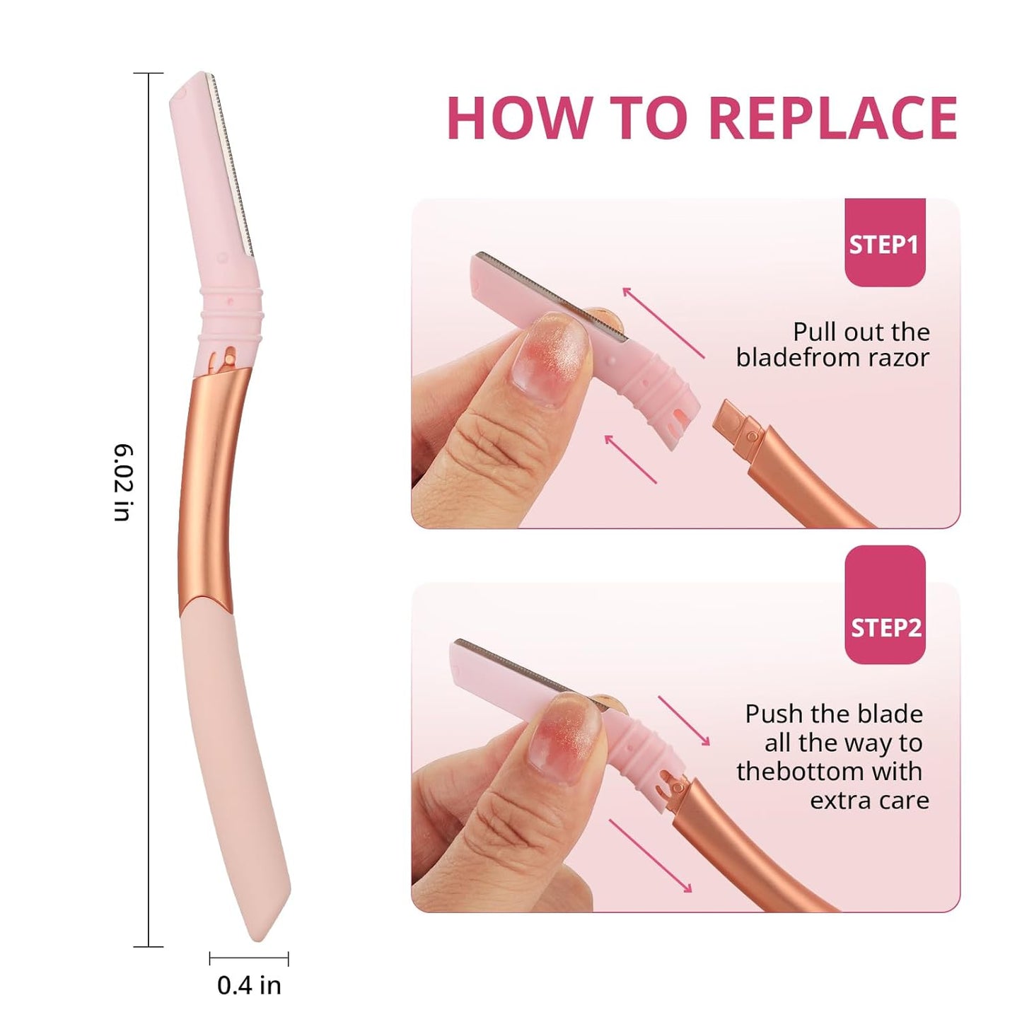 Skiennix Dermaplane Razor - Professional Exfoliation Tool for Women | Reusable Handle & 10 Blades